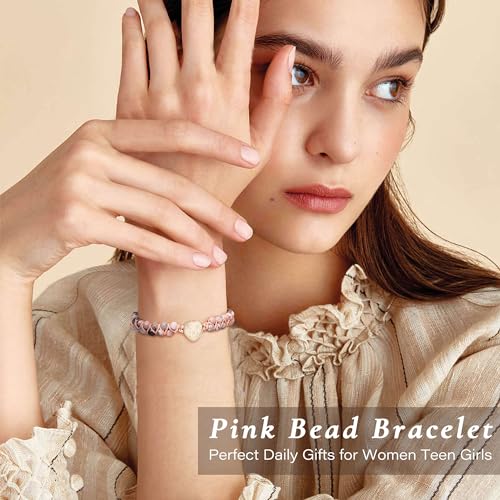 Image of Gifts for Daughter Granddaughter, To My Mom Grandma Wife Girlfriend Sister Jasper Heart Bracelets Birthday Graduation Anniversary Christmas Stocking Stuffers Valentines Mothers Day Jewelry