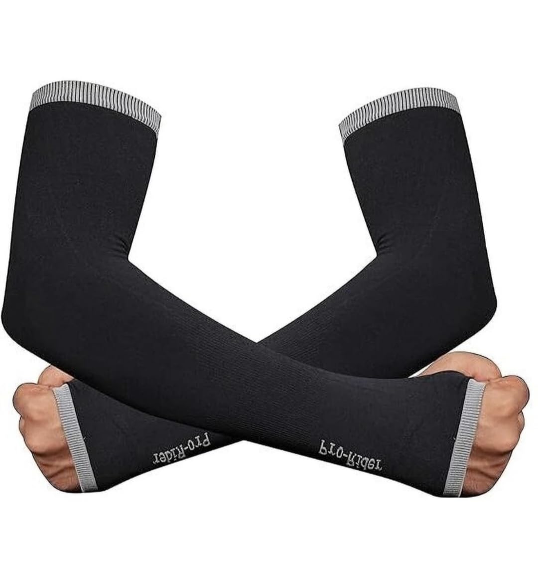 Pro-Rider Compression Arm Sleeves, Black, UV Protection for Cycling, Running, Basketball and Outdoor Sports-picture-53