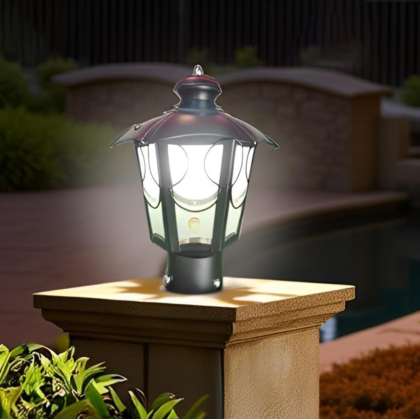 Avior Umbrella Metal & Glass Gate Light, Garden Lamp, Pole, Pillar, Outdoor Lights for Pipe (Pack of 1)