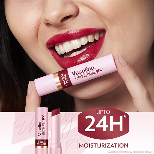 Image of Vaseline Rouge Romance | Emily in Paris Limited Edition | Red Tinted Lip Balm Stick, 24H* Moisturization, 3g
