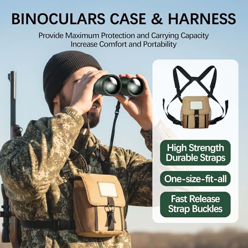 Image of 15x54 Binoculars for Adults High Powered with Harness, Phone Adapter and Bluetooth Camera Remote - Super Bright Waterproof Binoculars for Bird Watching Hiking Cruise Travel Stargazing