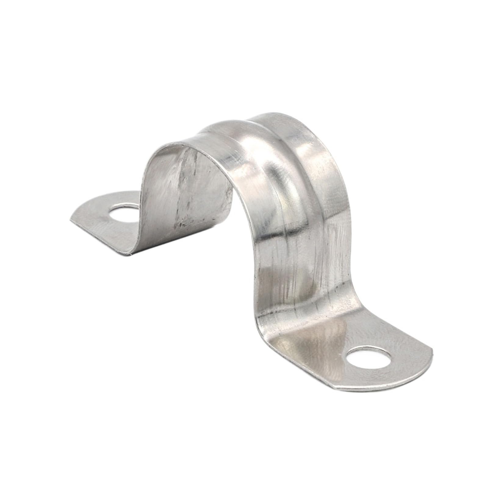 Hqycl One Color 2/10Pcs U Shape Pipe Clamps 5-100Mm Stainless Steel Two Hole Strap Conduit Tube Clip Water Pipe Plumbing Saddle Clamps(M10 10Pcs)