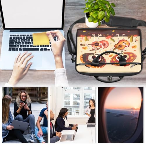 Bolso para portátil con diseño Mexican Skeletons para laptop 15'' miniatura 6