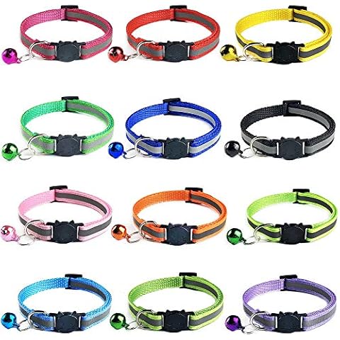 Tafeiya 12 Pack Reflective Cat Collars Cover