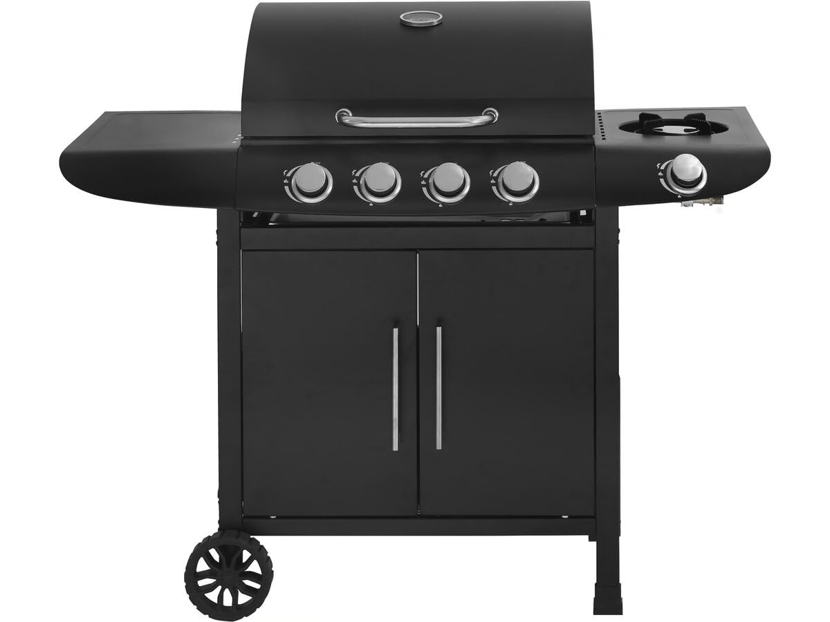 Barbecue gaz Feria 5" - 5 brûleurs Dont 1 latéral - 14,5 KW - Noir