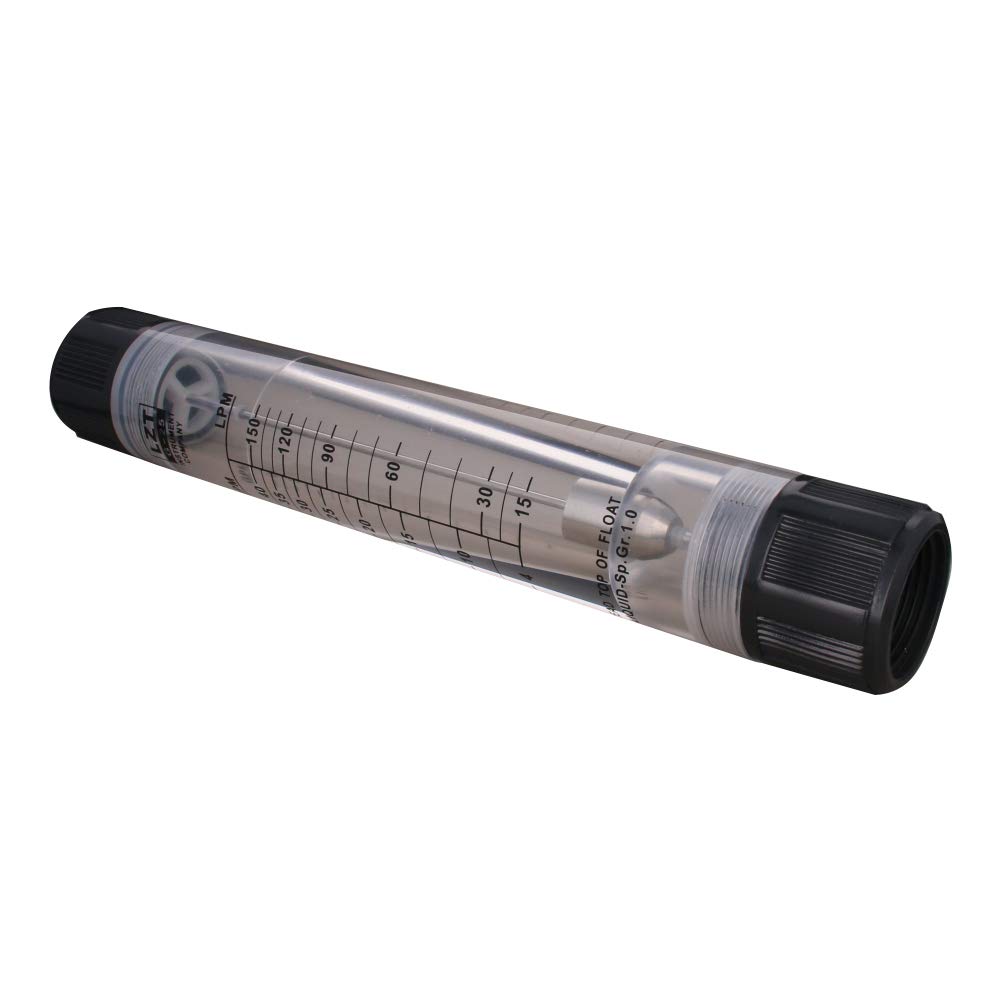 Othmro Black Knob 4-40GPM Organic Glass Panel Type Water Flow Meter LZT-25G 1pcs