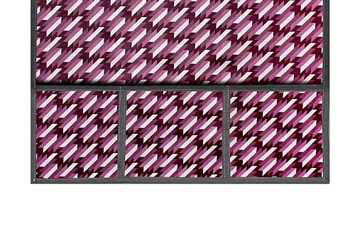 Image of The Furnishing Tree Fridge Top Cover Compatible for Samsung RT37C4512S8 /HL, 322 LTR WxL 65x111 in CM Symmetric Pattern Voilet