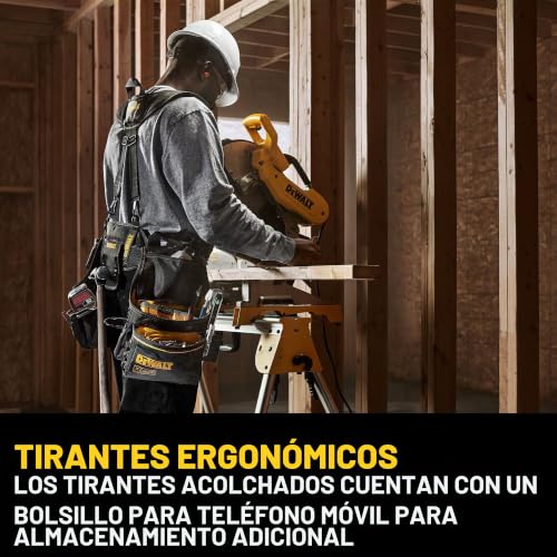 Miniatura 2 de Dewalt Cinturón De Herramientas, Con Tirantes Ajustables, 25 Bolsillos, Negro Y Amarillo Dwst540602