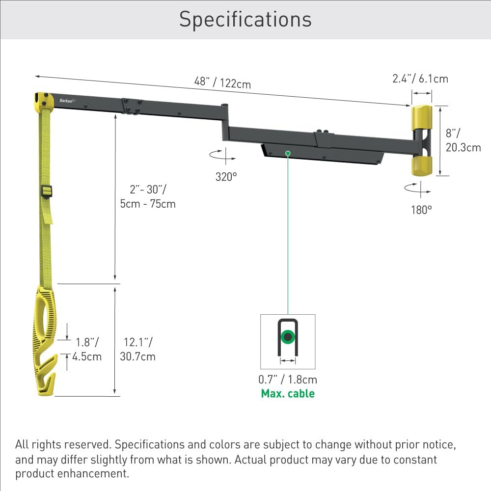Barkan Cable de carga protector de 48 pulgadas para vehículos eléctricos, para cargadores de nivel 1 y 2, revestimiento de zinc resistente a la intemperie para interiores y exteriores, para cable de