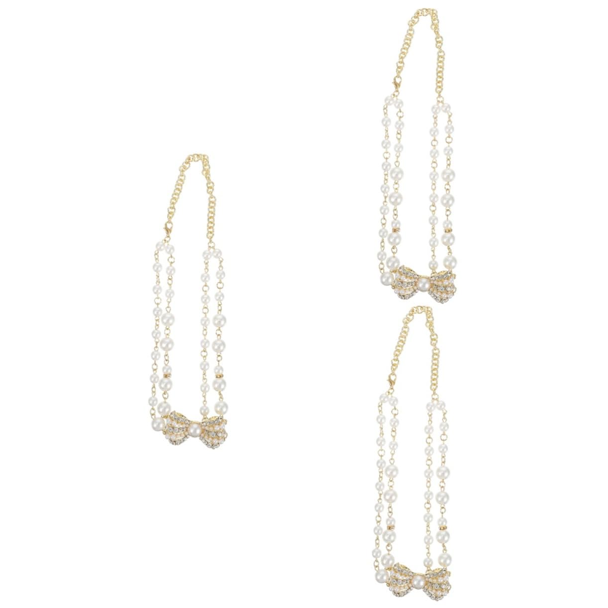LIFKOME Collana Girocollo Con Ciondolo A Fiocco 3 Pezzi Stile Vintage Catena Per Donna