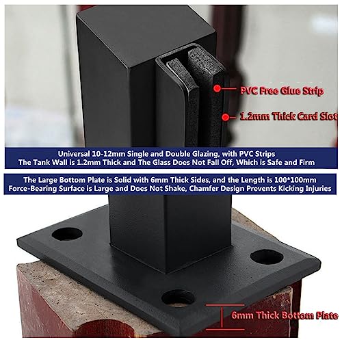 Postes de balaustrada de vidrio de 10-12 mm de esquina y medio para barandilla exterior 6