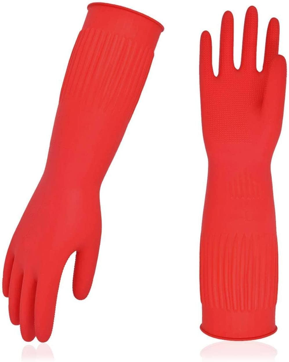 Reusable Household Gloves, Rubber Dishwashing Gloves, Long