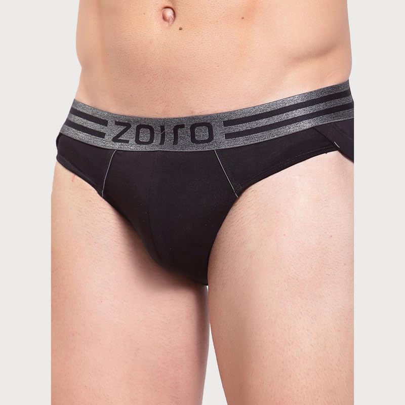 Image of Zoiro Men's Cotton Blend Solid Sports Brief (Pack of 2) |Colours May Vary