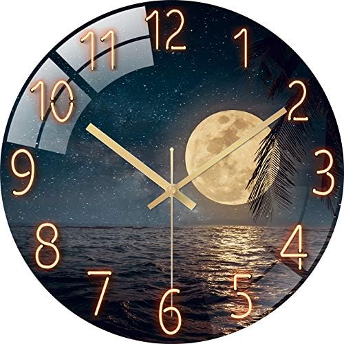 LATENO Wanduhr 20cm Schwarz - Lautlos, Modern, Zum Aufhängen Oder Aufstellen