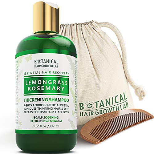 Hair Growth Shampoo Step 2: Lemongrass-Rosemary Lab Formulated Anti-Hair Loss Botanical DHT Blocker