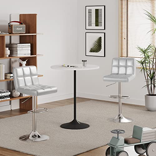 image for Furmax Bar Stools Modern Pu Leather Swivel Adjustable Hydraulic Bar St