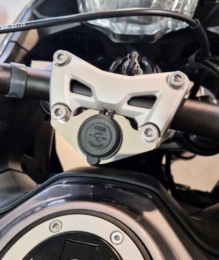 Mensola da manubrio Cosmo con doppia presa USB compatibile con Triumph Tiger Sport 660 2022-2025 / Tiger Sport 800 2025-