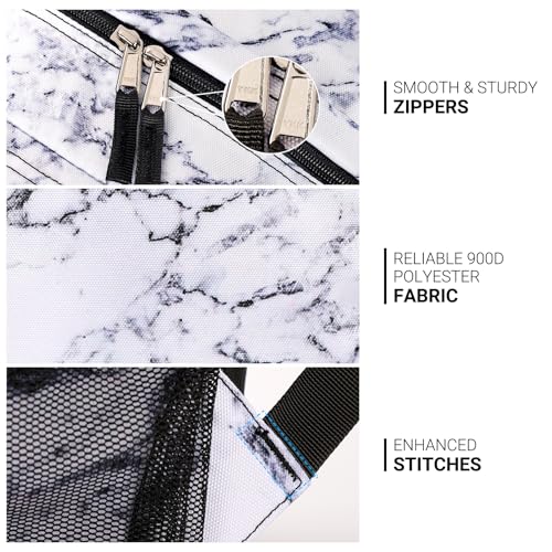 Image of ZORFIN 26L Backpack for College, and Travel: Water Resistant Bookbag - Marble