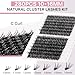 Vznffur Lash Extension Kit 280Pcs C Curl Wispy Individual Lash Clusters 10-16MM Cluster Eyelash Extensions with Lash Bond and Seal Lash Tweezers and Lash Remover