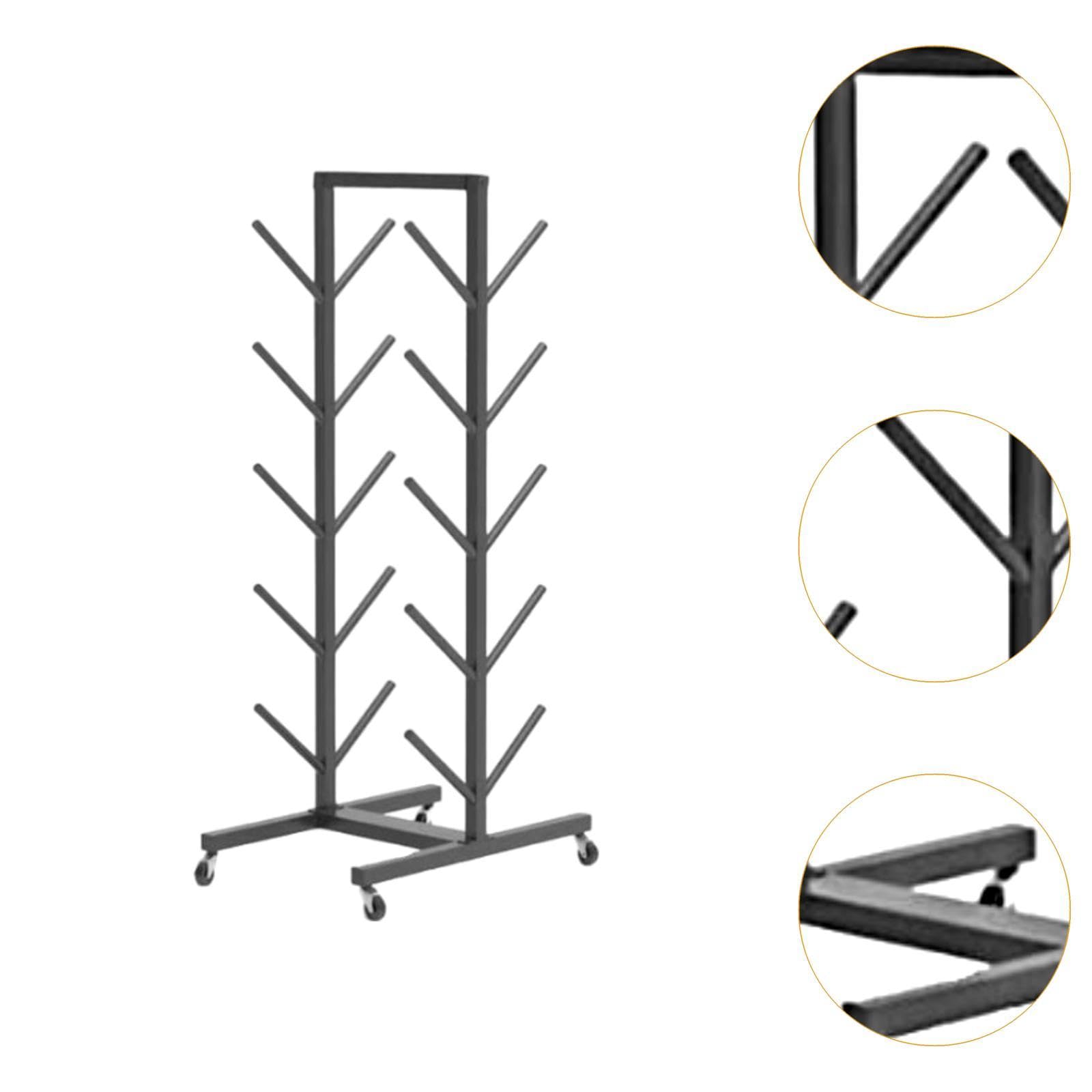 RNXRZANK Skateboard Rack Wheeled Double Sided Metal Snowboard Organizer Display Rack