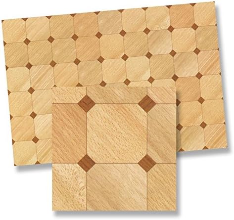 Dollhouse Miniature Faux Wood Parquet Flooring Paper