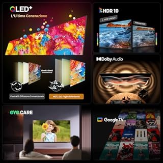 Metz QLED 32 Pollici Smart TV HD, 32MQF7000Z, HDR10, Dolby Audio, Riduzione Luce Blu, Google TV, Googlecast,Tuner DVB-T/T2/C/S/S2/Analogico