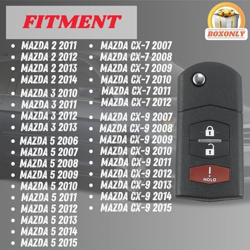 Télécommande Mazda BGBX1T478SKE125-01 clé proximity 3 boutons 315MHz