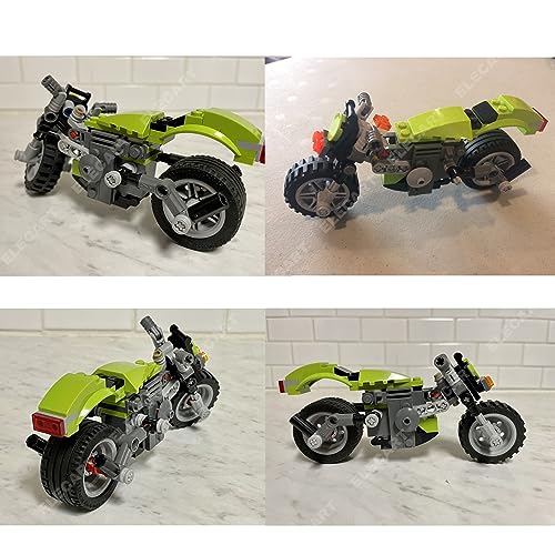 Image of 3-in-1 Harley Cruiser Motorcycle Building Blocks | 129 PCS STEM Construction Kit for Kids | DIY Motorbike Model Toy for Boys & Girls Ages 6+ | Creative Interlocking Brick Set