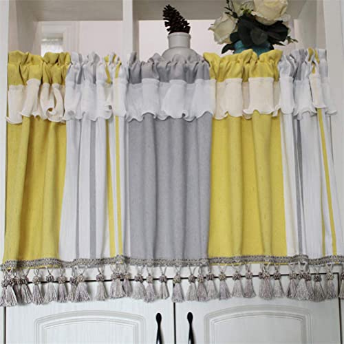 Cortina de media ventana tipo cenefa decorativa que regula la luz en baños y salas 2