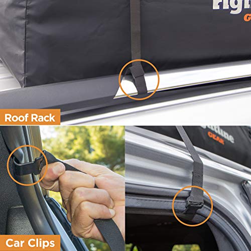 Rightline Gear Range 3 Car Top Carrier, 18 cu ft, Weatherproof +, Attaches With or Without Roof Rack