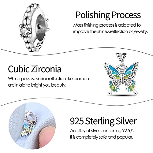 Pandach Holiday Charms Beads Fits For Charms Bracelets For Woman 925 Sterling Silver Dangle Pendant Bead With Cz Stones, Girl Jewelry Beads Gifts For Women Bracelet&Necklace #TOP4