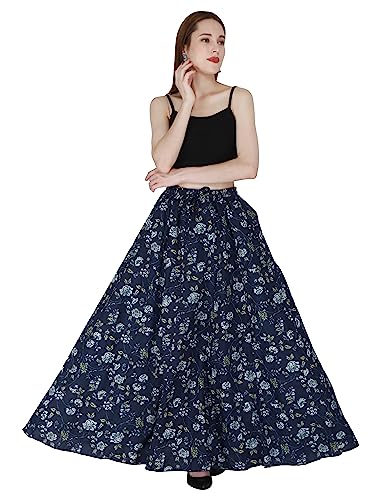 Image of Sttoffa Cotton Printed Women Wear Maxi Long Skirt 40 inch inch Full Length