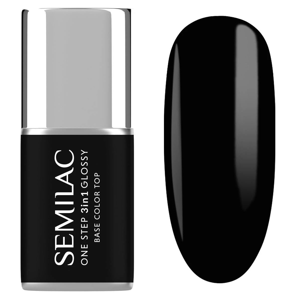 Semilac Lakier Hybrydowy Formuła 3w1 One Step S190 The Black 7ml