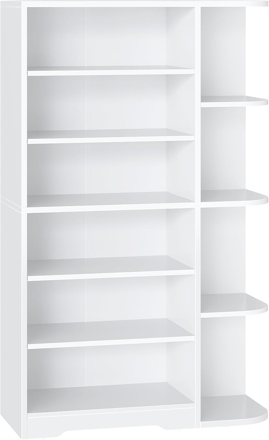 Tall Shoe Rack, Multifunctional Shoe Cabinet with Open Storage, Entryway Shoe Organizer for Closet, 7-Tier Wooden Shoe Storage Cabinet with Adjustable Shelves, White SC02WT