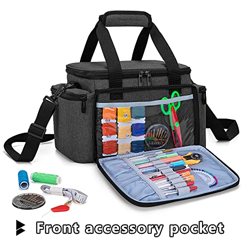 image for CURMIO Sewing Accessories Organizer, Large Sewing Supplies Storage Bag