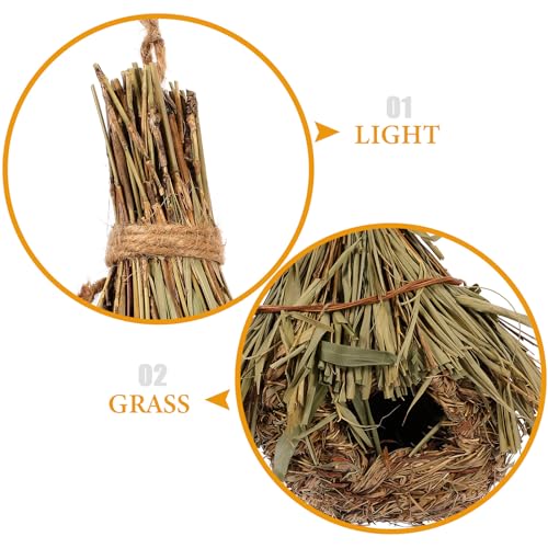 Nido de pájaros de hoja de bambú transpirable y cama para palomas 5