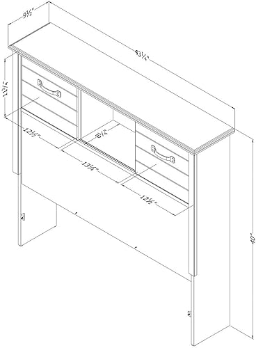 Miniatura 3 de South Shore Ulysses - Cabecero de estantería doble, roble otoño Fall Oak,Azul (Arándano),https://www.amazon.com/dp/undefined