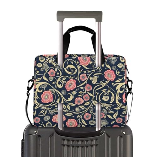 Funda para portátil 15.6" estilo floral azul oscuro miniatura 4