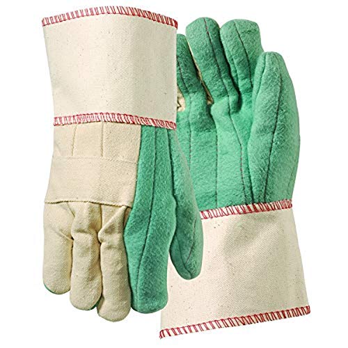 Wells Lamont Gloves Y6302L Jomac Hot Mill Cotton Glove with Gauntlet Cuff, Large, Green (Pack of 12)