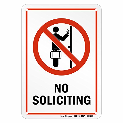 Panneau No Soliciting plastique pour bloquer les démarcheurs
