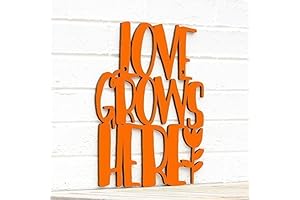 Heartfelt Serenity: Love Grows Here Wall Sign