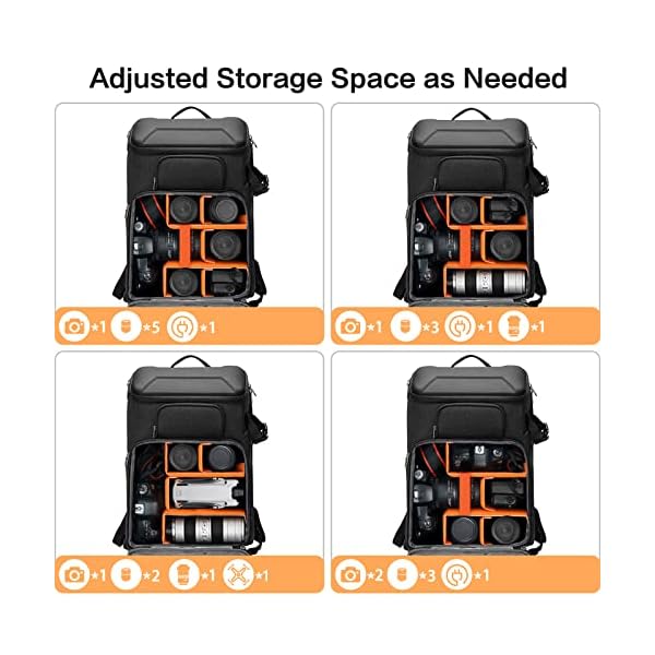 MOSISO Camera Backpack,DSLR/SLR/Mirrorless Photography Waterproof 17.3 inch Camera Bag with Front Hard Shell&Laptop Compartment&Tripod Holder&Rain Cover Compatible with Canon/Nikon/Sony, Space Gray