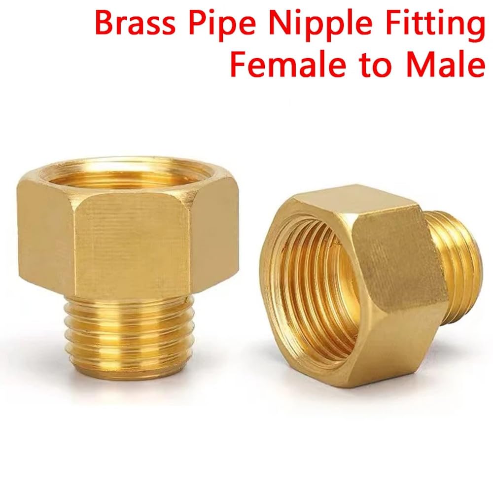 10 piezas de adaptador de acoplamiento rápido de latón con junta de cobre para conversión de manómetro macho a hembra de 1/8", 1/4", 3/8", 1/2", M04, F04, 200 piezas