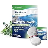 Sinucleanse Vapor Shower Steamers, All Natural Eucalyptus & Mint Aromatherapy, 12 Extra Large Vapor Shower Tablets, Relaxation and Spa Gifts for Women and Men, Made in USA