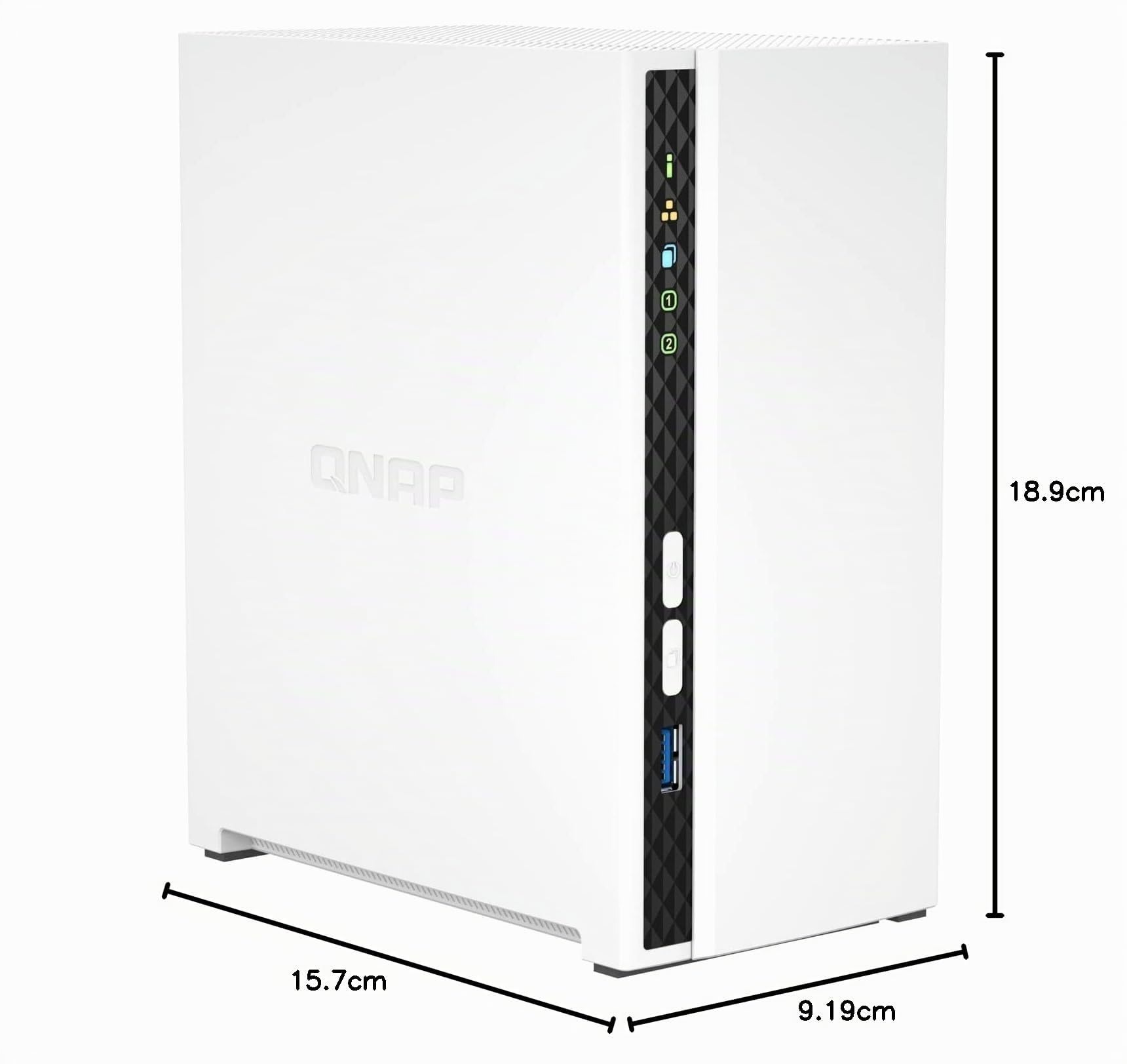 QNAP TS-233 Serveur de 2 baies de 4 To avec 2 disques durs WD Red Plus de 2 To