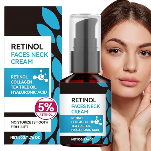 Crema para el Cuello | Tratamiento Reafirmante Para Tensar - Crema Ligera Hidratante Para Cuidado del Mentón Hombres y Mujeres Día y Noche