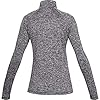 Under-Armour-Womens-Tech-Twist--Zip-Long-Sleeve-Pullover Under Armour Women's Tech Twist ½ Zip Long-Sleeve Pullover , Black (001)/Metallic Silver , Large