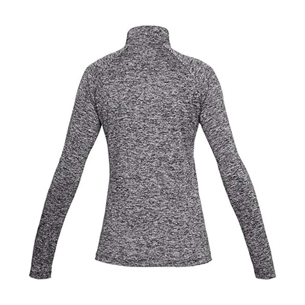 Under-Armour-Womens-Tech-Twist--Zip-Long-Sleeve-Pullover Under Armour Women's Tech Twist ½ Zip Long-Sleeve Pullover , Black (001)/Metallic Silver , Large