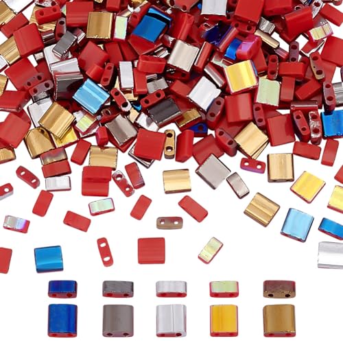 arricraft 250 Pcs 2 Hole Glass Seed Beads