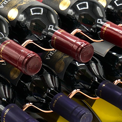 Sorbus Countertop Wine Racks, Metal Bottle Rack (12 Bottle, 3 Tier, Copper) - image 6